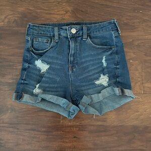 Universal Thread Blue Jean Shorts Distressed High-Waisted